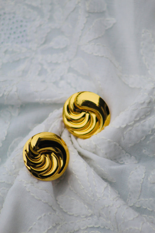 GOLDEN TWISTB & SHINE EARRINGS