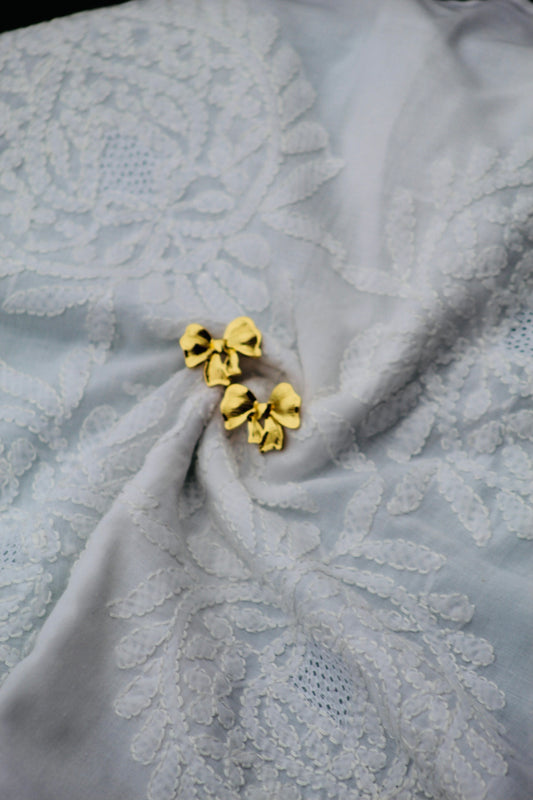 GOLDEN ANTI-TARNISH BOW EARRINGS