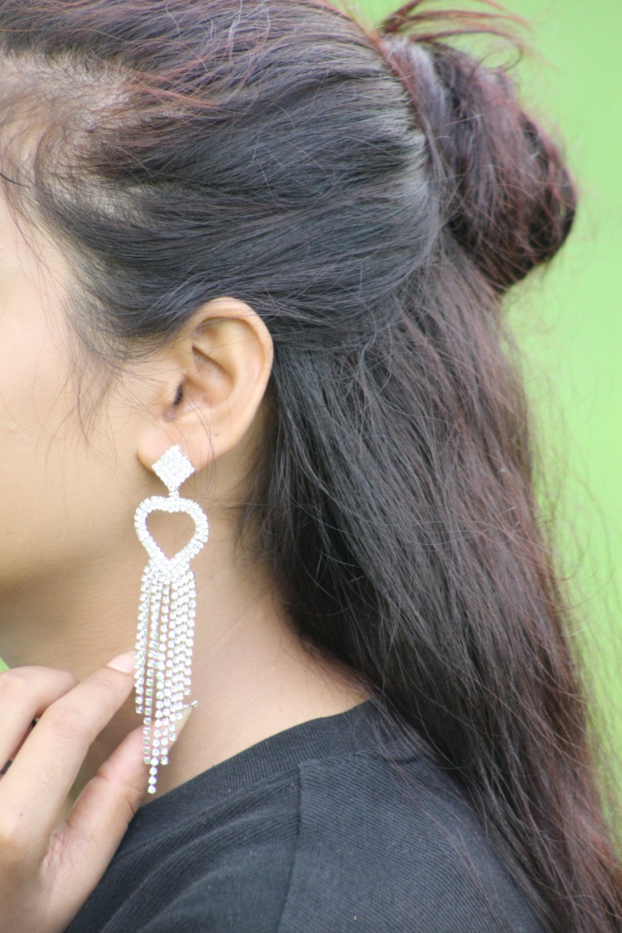 HEART SHAPE DROP EARRING