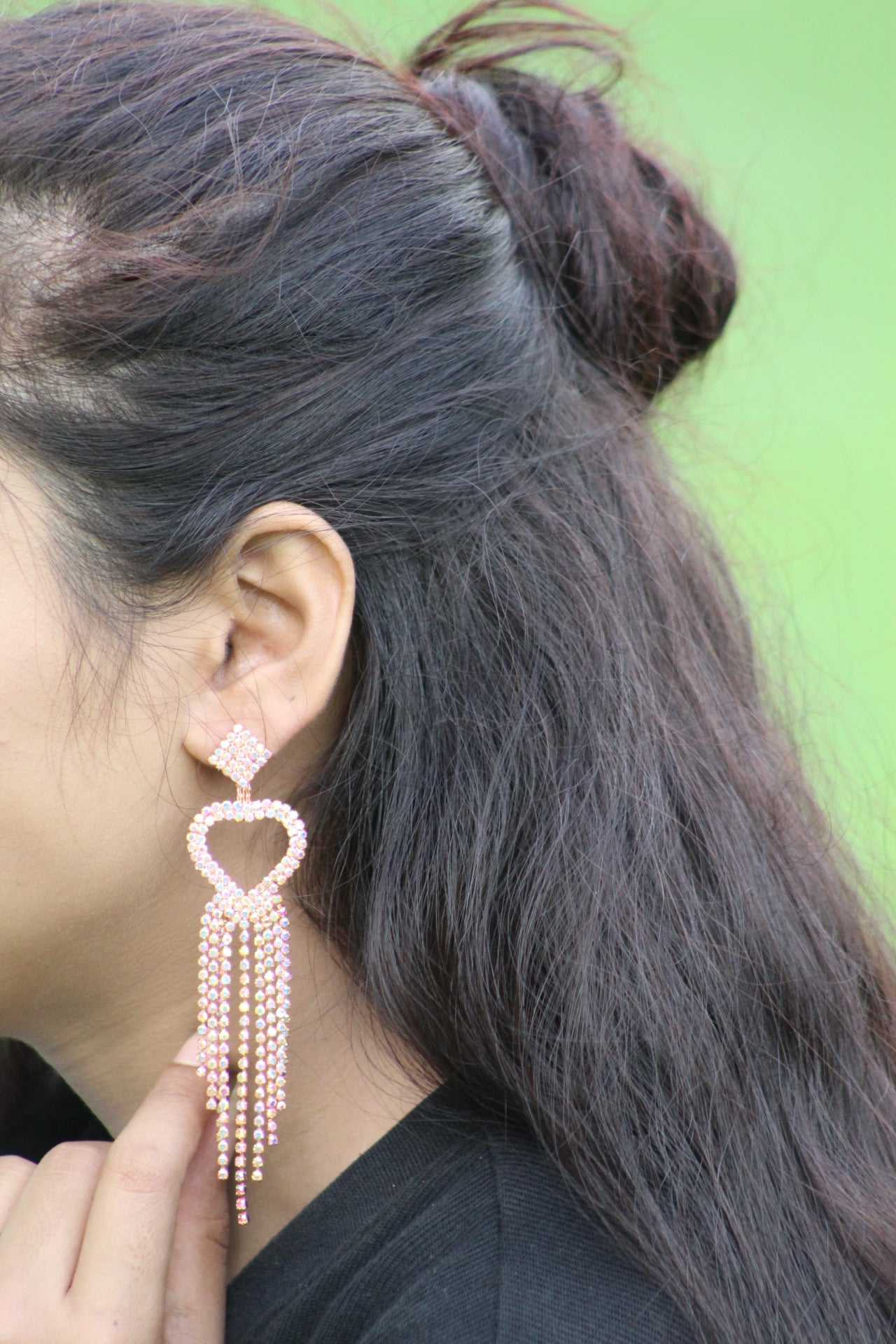 HEART SHAPE DROP EARRING