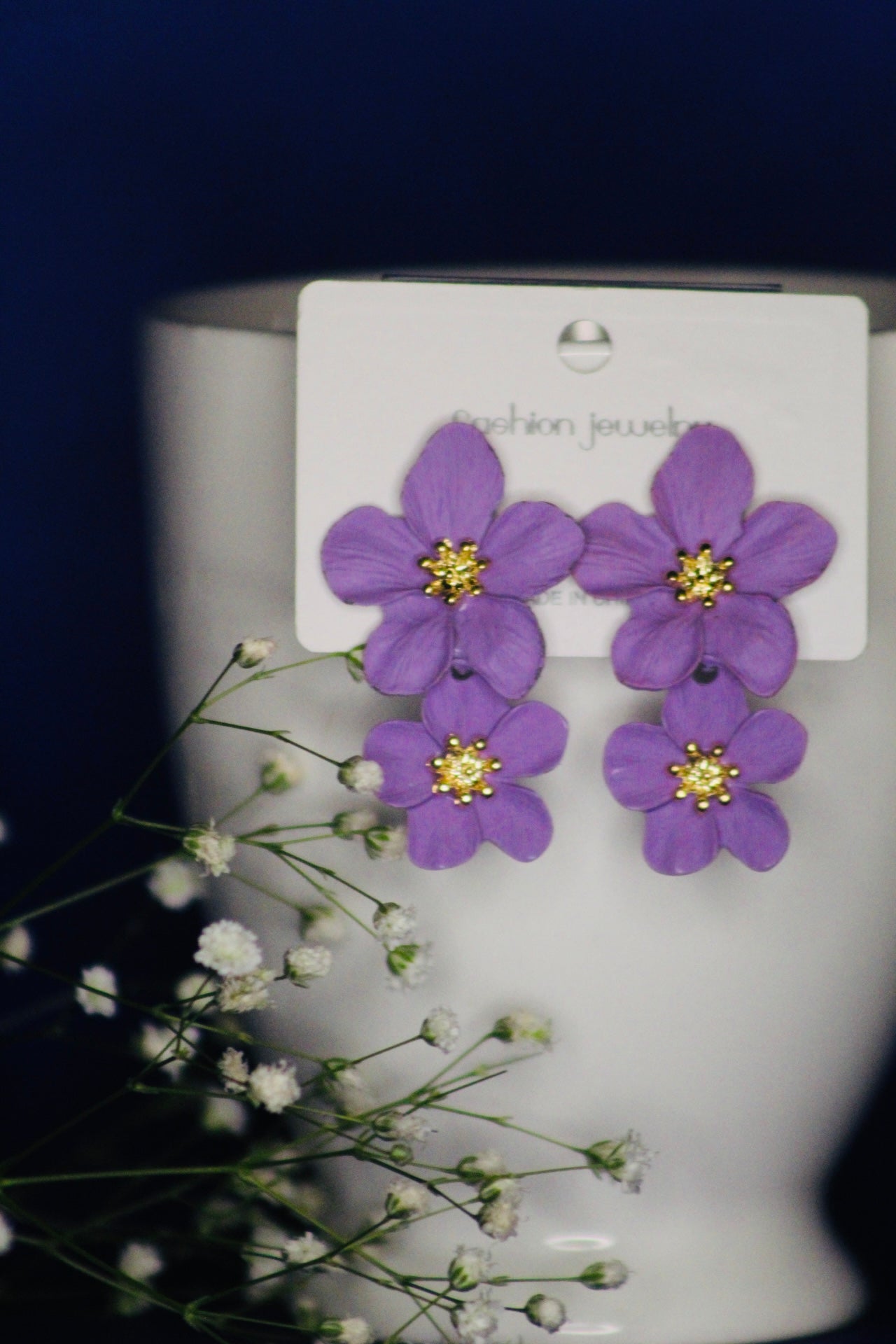 KOREAN FLORAL EARRINGS