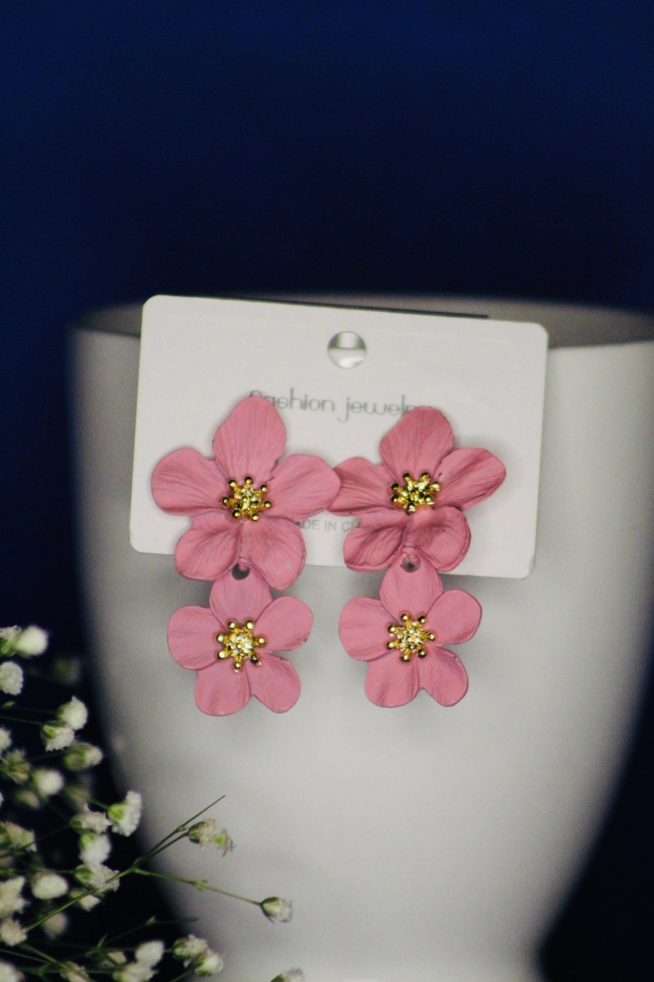 KOREAN FLORAL EARRINGS