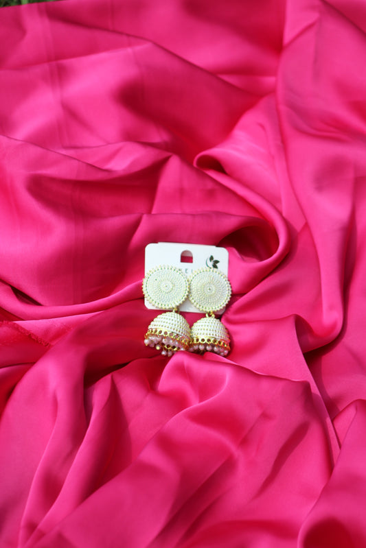 White Shine Jaipuri Jhumka