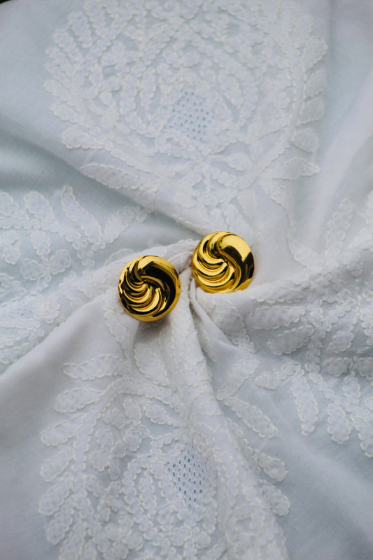 GOLDEN TWISTB & SHINE EARRINGS