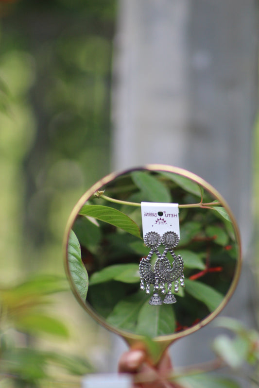 MEENAKARI OXIDISED EARRING