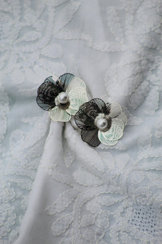 RADIANT MESH BLOSSOM EARRINGS