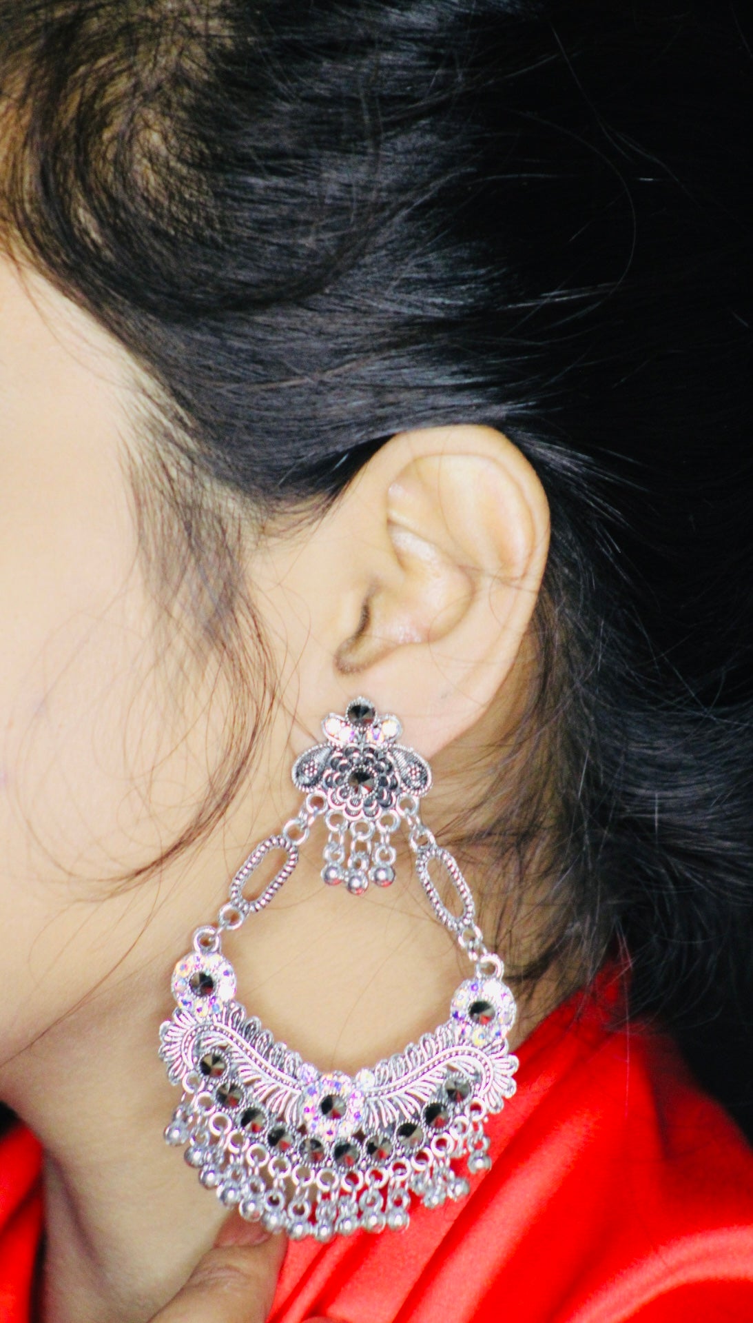 ROYAL  ANTIQUE SILVER EARRINGS