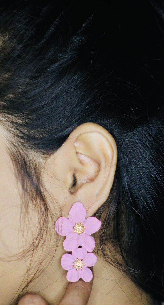 KOREAN FLORAL EARRINGS