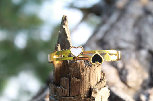 DUAL HEART EMBRACE BANGLE